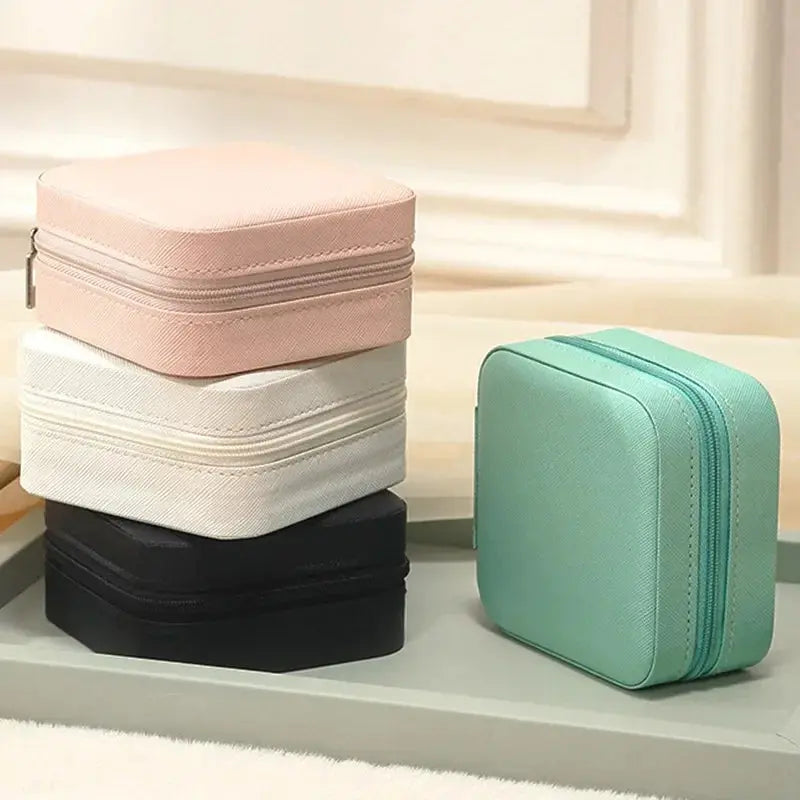 Portable Mini Jewelry Storage Box Travel Organizer Jewelry Case Leather Storage Earrings Necklace Ring Jewelry Organizer Display Best Products Online