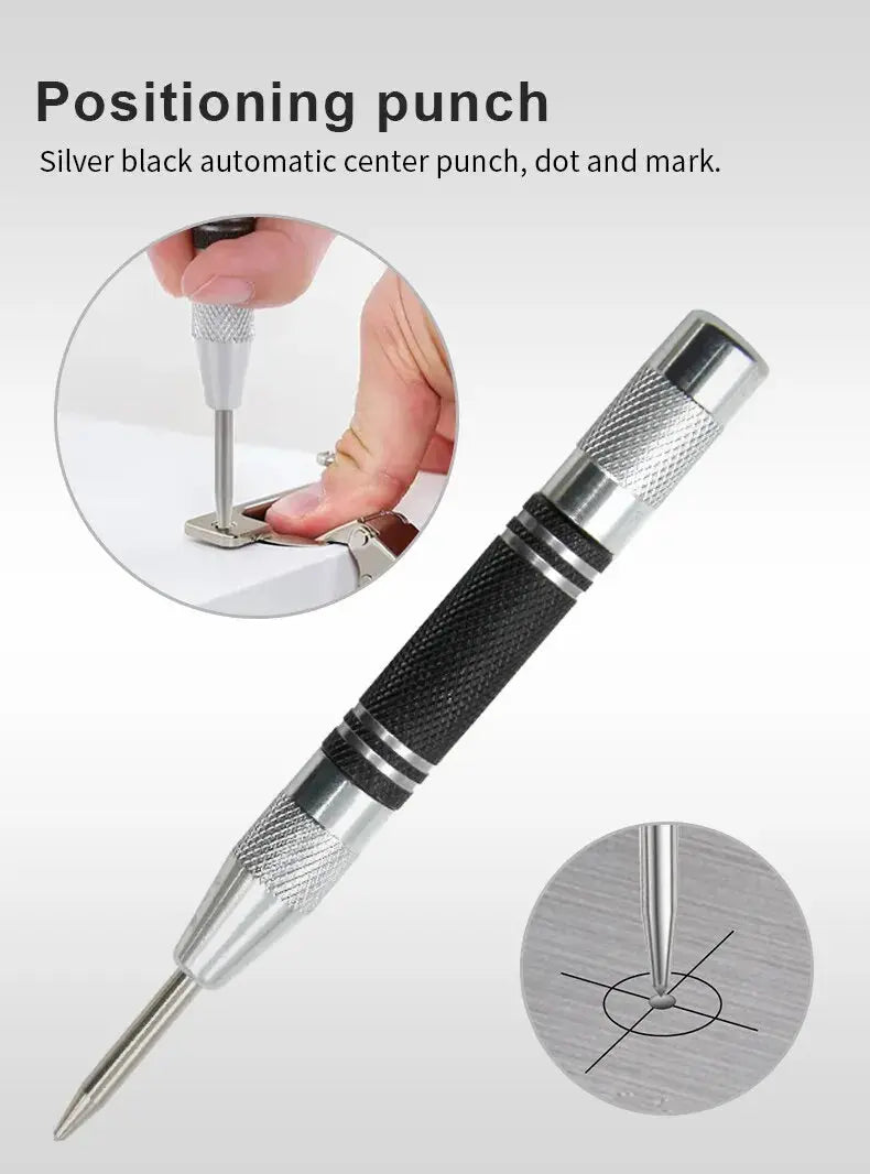 2pc Spring Type Automatic Center Punch Locator Glass Striker Window Breaker Punch Centering Punch Punch Tool Best Products Online