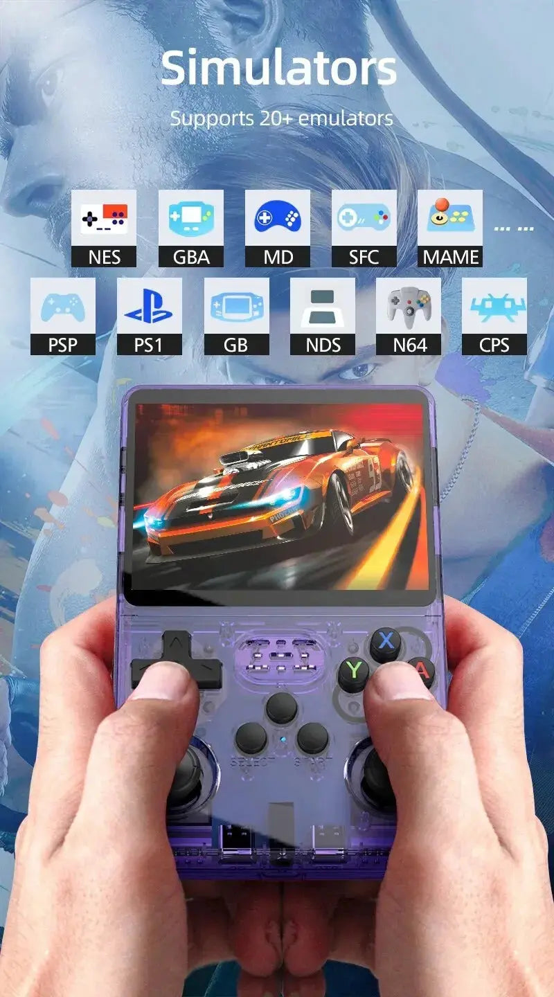 R36S Retro Handheld Video Game Console Linux System 3.5 Inch IPS Screen Portable Player 64GB GamesMultiple colors are available Best Products Online