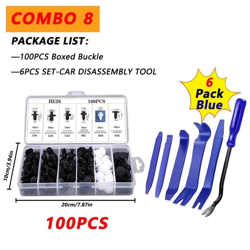 100pcs Auto Fastener Clip Kit Fender Rivet Clips Car Body Push Retainer Pin Rivet Bumper Door Trim Panel Retainer Car Clips Best Products Online