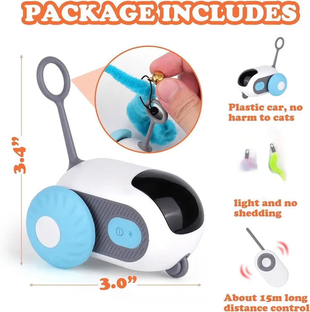 Smart Cat Toy 2 Modes Automatic Moving Remote Controlled Toy Car for Cats Dogs Interactive Playing Kitten Training Pet Supplies Best Products Online