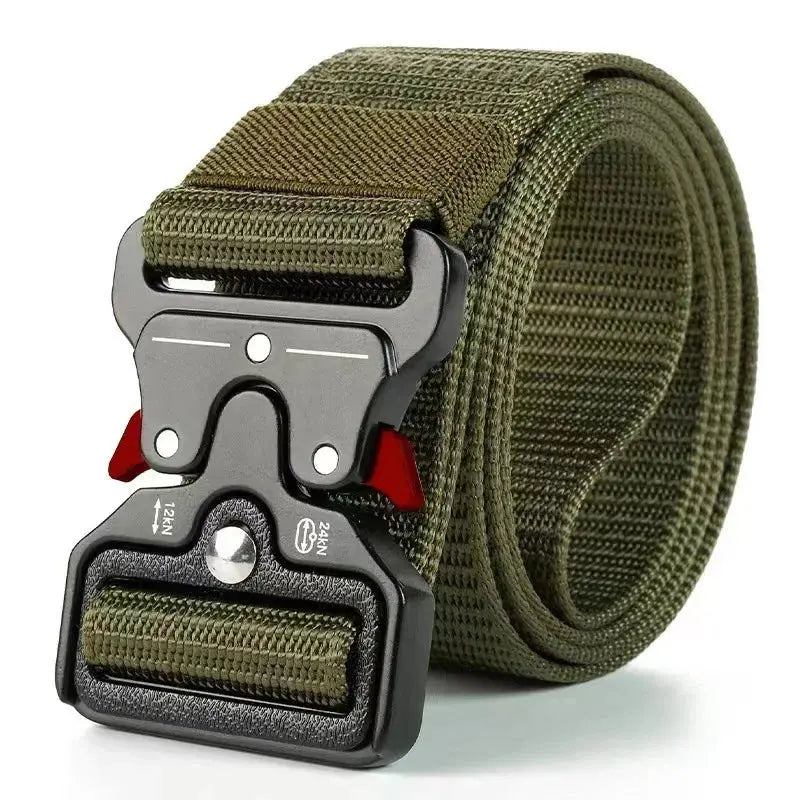 Men's Outdoor Multi-Function Belt Premium Canvas/Nylon Hybrid Waistband for Hiking Travel Unisex Tactical Belt Durable Buckle Best Products Online