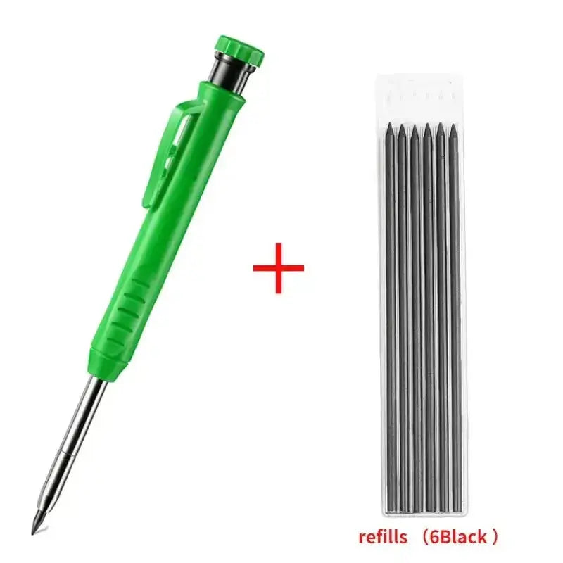 Solid Carpenter Pencil Set Woodworking Tools Mechanical Pencil 5 Colors Refill Construction Job Tools Carpentry Marking Scriber Best Products Online