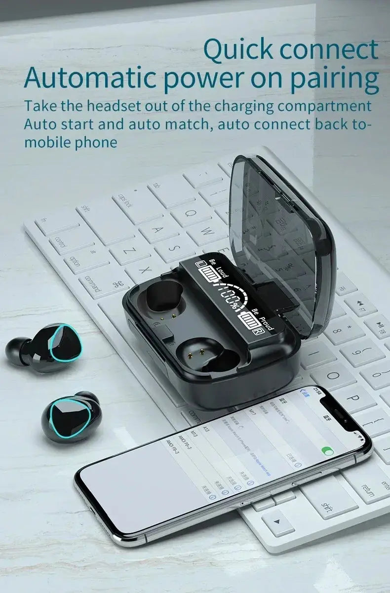 Original M10 Headphones Bluetooth Wireless Earpods Sports Stereo Noise Canceling Headphone Microphone Speaker Caixa De Som Gamer Best Products Online