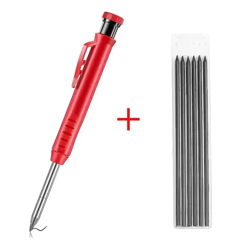 Solid Carpenter Pencil Set Woodworking Tools Mechanical Pencil 5 Colors Refill Construction Job Tools Carpentry Marking Scriber Best Products Online