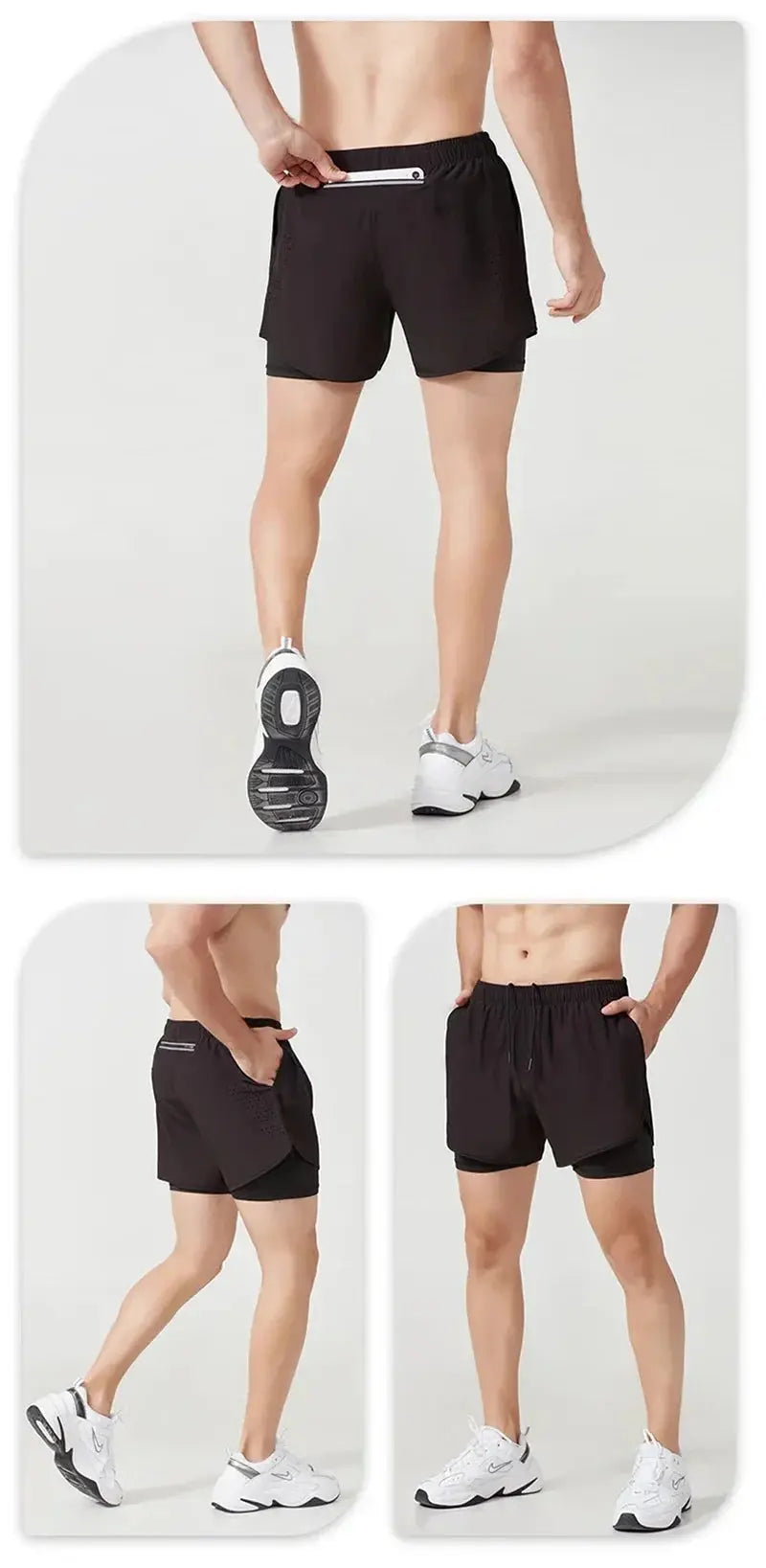 Men's Running Shorts 2025 New Release Gym Fitness 2-in-1 Exercise Summer Quick Dry Trendy Personalized Running Shorts Best Products Online