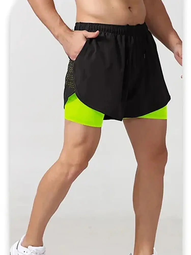 Men's Running Shorts 2025 New Release Gym Fitness 2-in-1 Exercise Summer Quick Dry Trendy Personalized Running Shorts Best Products Online