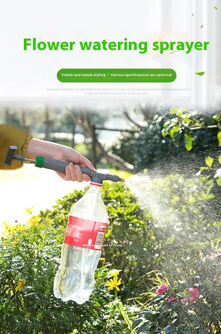 Watering Irrigation High Sprayer Water Pressure Flower Garden Gun Sprayer Head Juice Bottles Interface Plastic Trolley Spray Best Products Online