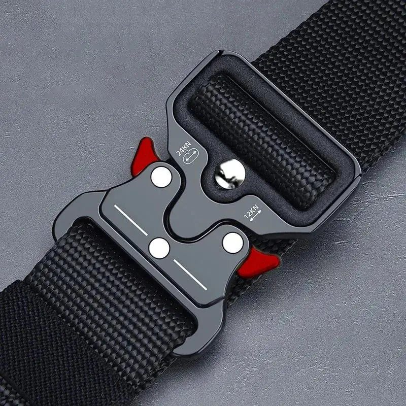 Men's Outdoor Multi-Function Belt Premium Canvas/Nylon Hybrid Waistband for Hiking Travel Unisex Tactical Belt Durable Buckle Best Products Online