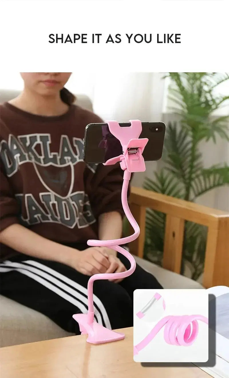 Lazy Bedside DesktopMobile Phone Clamp Bracket Flexible Long Arm Gooseneck Lazy Person Bracket With Handle Overhead Live Bracket Best Products Online