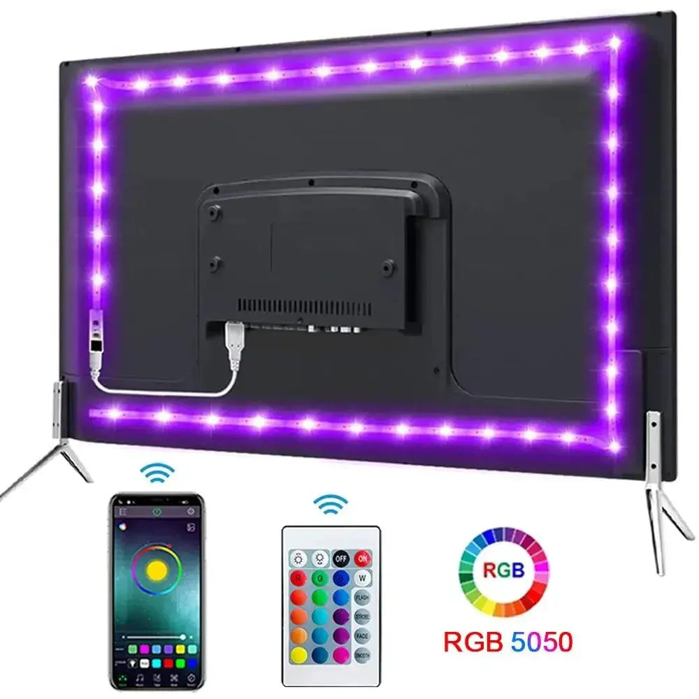 Tape Bluetooth USB LED Strip Light 5050 SMD 5V USB RGB Lights Flexible LED Lamp Tape Ribbon RGB Self-adhesive TV Desktop Diode Best Products Online