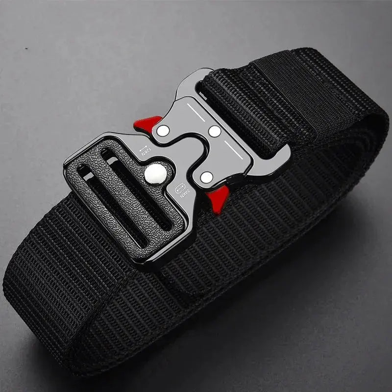 Men's Outdoor Multi-Function Belt Premium Canvas/Nylon Hybrid Waistband for Hiking Travel Unisex Tactical Belt Durable Buckle Best Products Online