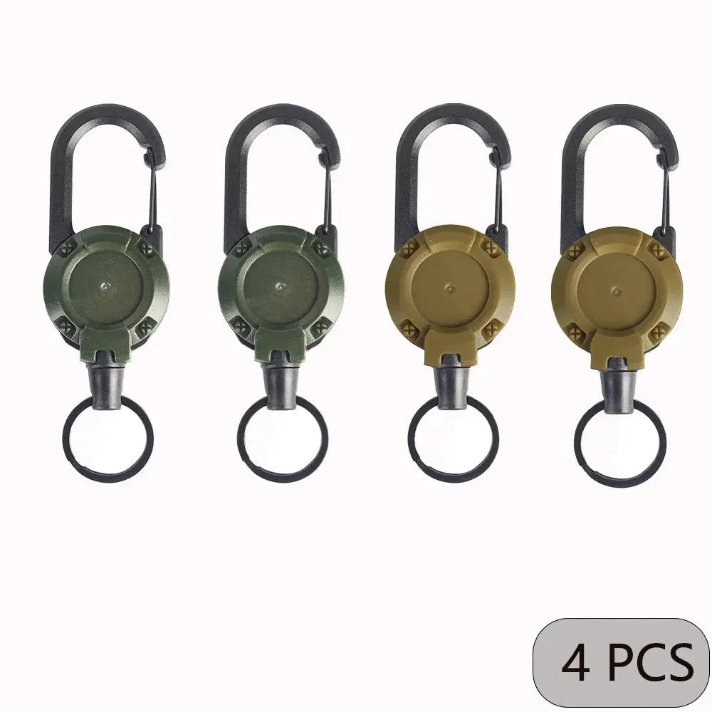 1/2/4pcs Extendable Retractable Holders Keychain Badge Reels Heavy Duty Clip With Carabiner Key Chain For Men Outdoor Bags Best Products Online
