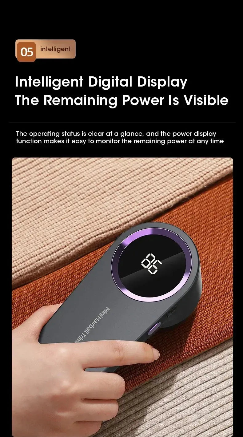 Lint Remover for Clothing LED Digital Electric Pellet Fluff Remover USB Rechargeable Fuzz Fabric Shaver Sweater Dropshipping Best Products Online