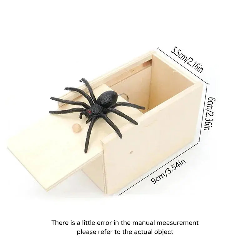 Trick Spider Funny Scare Box Wooden Hidden Box Quality Prank Wooden Scare Box Fun Game Prank Trick Friend Office Toys Best Products Online
