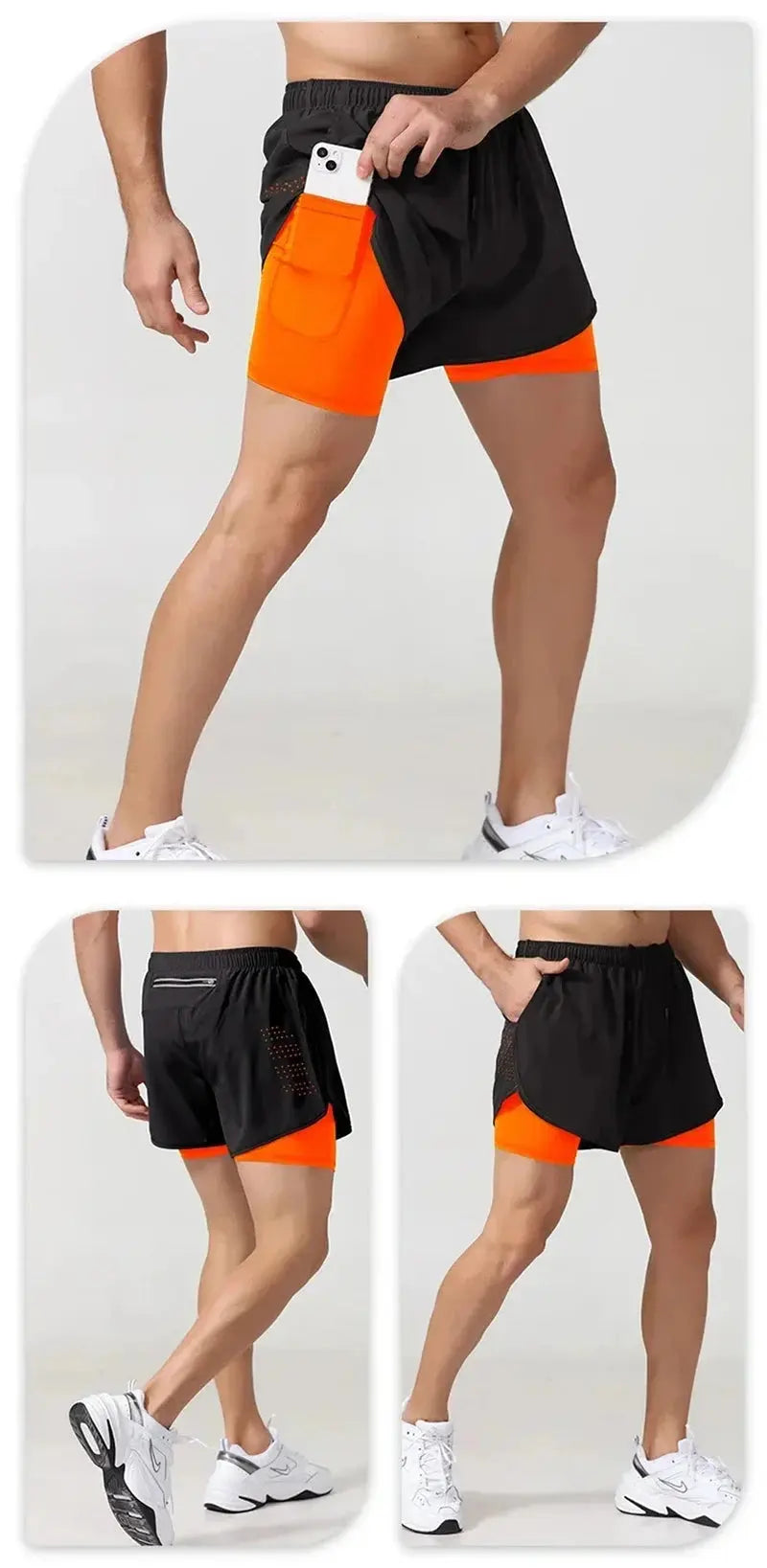 Men's Running Shorts 2025 New Release Gym Fitness 2-in-1 Exercise Summer Quick Dry Trendy Personalized Running Shorts Best Products Online