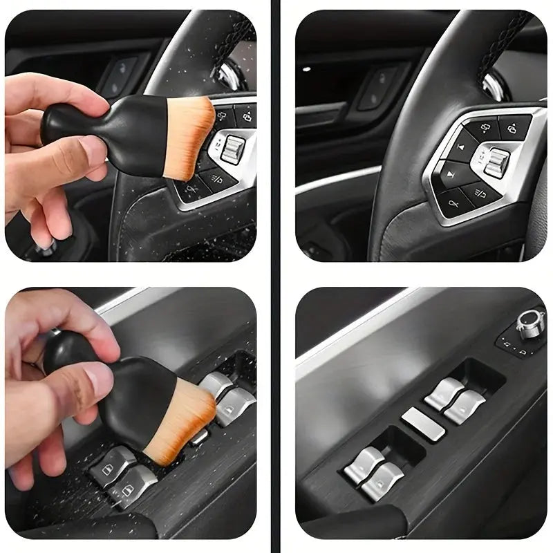 2 Pcs Car Interior Dust Sweeping Soft Brush Car Washing Tool Multifunctional Keyboard Gap Car Dust Brush Cleaning Brush Best Products Online