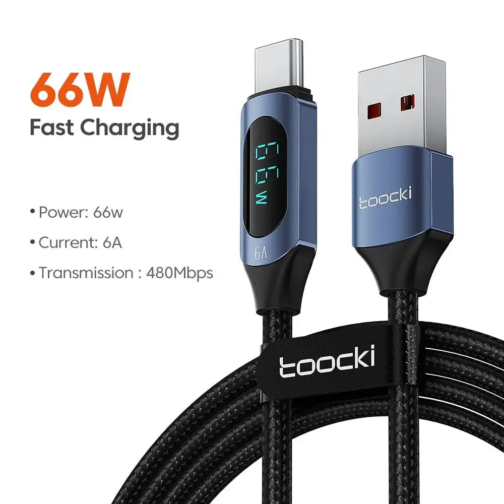 Toocki Type C to Type C Cable 100W PD Fast Charging Charger USB C to USB C Display Cable For Xiaomi POCO F3 Realme Macbook iPad Best Products Online