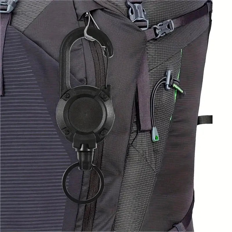 1/2/4pcs Extendable Retractable Holders Keychain Badge Reels Heavy Duty Clip With Carabiner Key Chain For Men Outdoor Bags Best Products Online
