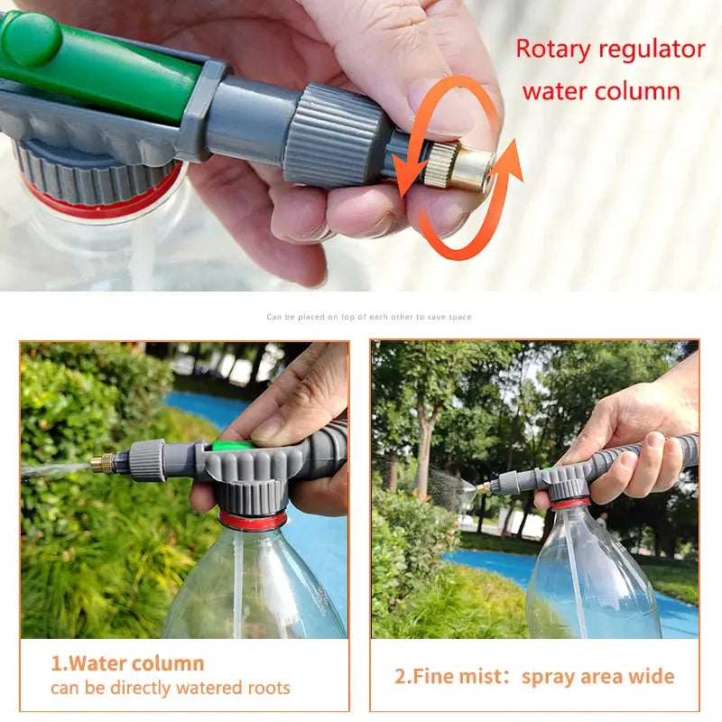 Watering Irrigation High Sprayer Water Pressure Flower Garden Gun Sprayer Head Juice Bottles Interface Plastic Trolley Spray Best Products Online
