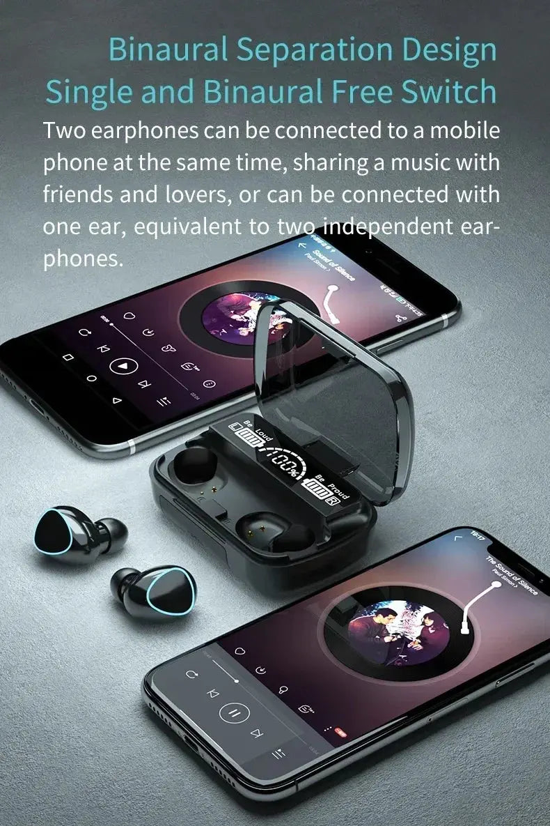 Original M10 Headphones Bluetooth Wireless Earpods Sports Stereo Noise Canceling Headphone Microphone Speaker Caixa De Som Gamer Best Products Online