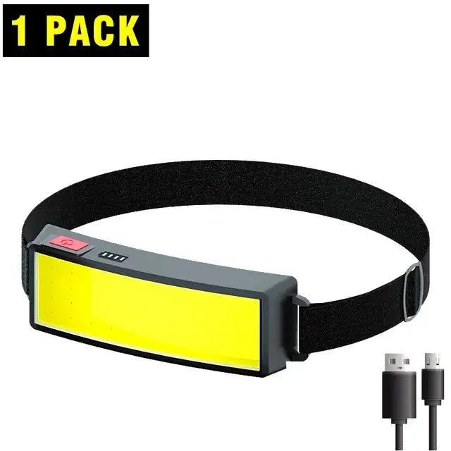 Powerful COB LED Headlamp Type-c Rechargeable Head Flashlight Built-in Battery Outdoor Fishing Camping Lantern Waterproof Torch Best Products Online