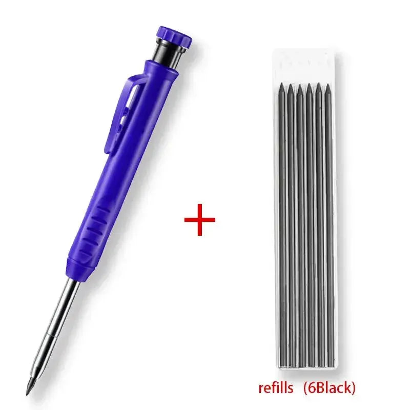 Solid Carpenter Pencil Set Woodworking Tools Mechanical Pencil 5 Colors Refill Construction Job Tools Carpentry Marking Scriber Best Products Online