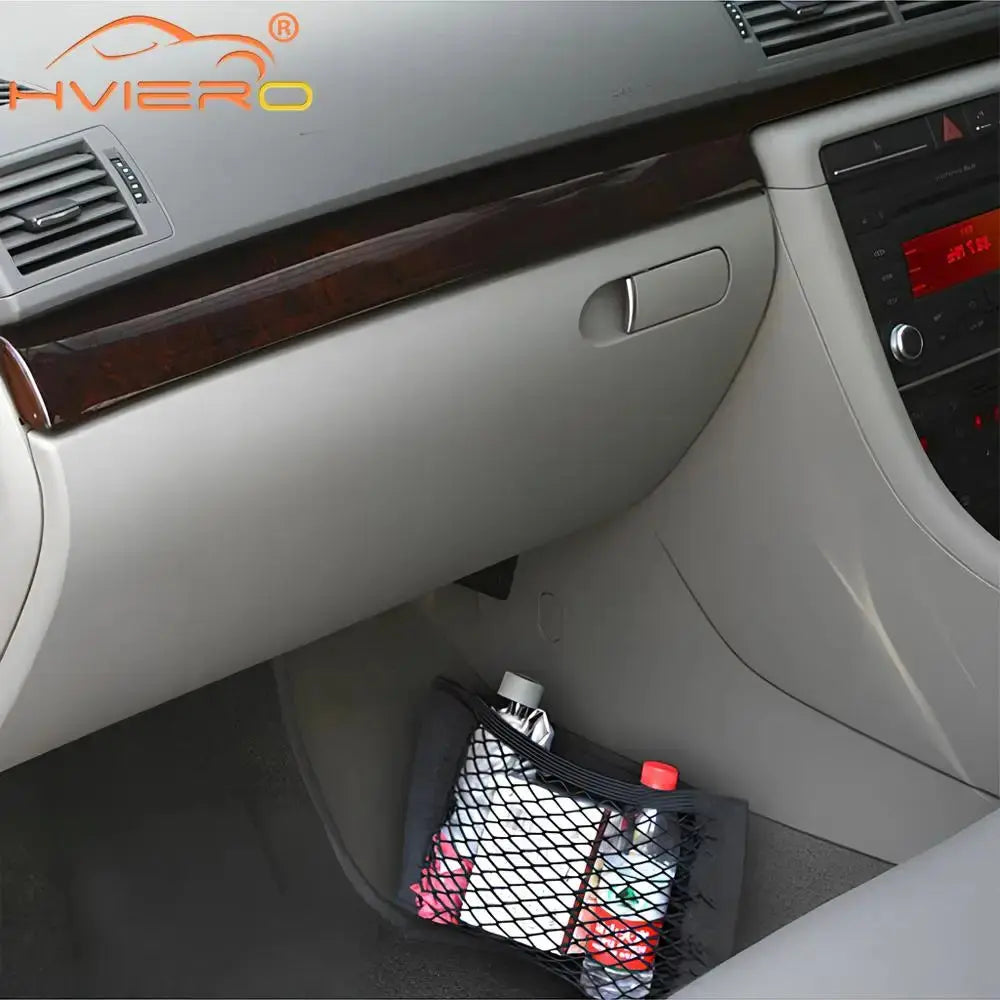 Car Back Rear Trunk Organizer Net Mesh Seat Elastic String Magic Sticker Universal Storage Bag Pocket Auto Accessories Put Paper Best Products Online