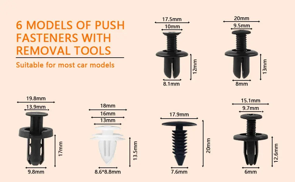 100pcs Auto Fastener Clip Kit Fender Rivet Clips Car Body Push Retainer Pin Rivet Bumper Door Trim Panel Retainer Car Clips Best Products Online