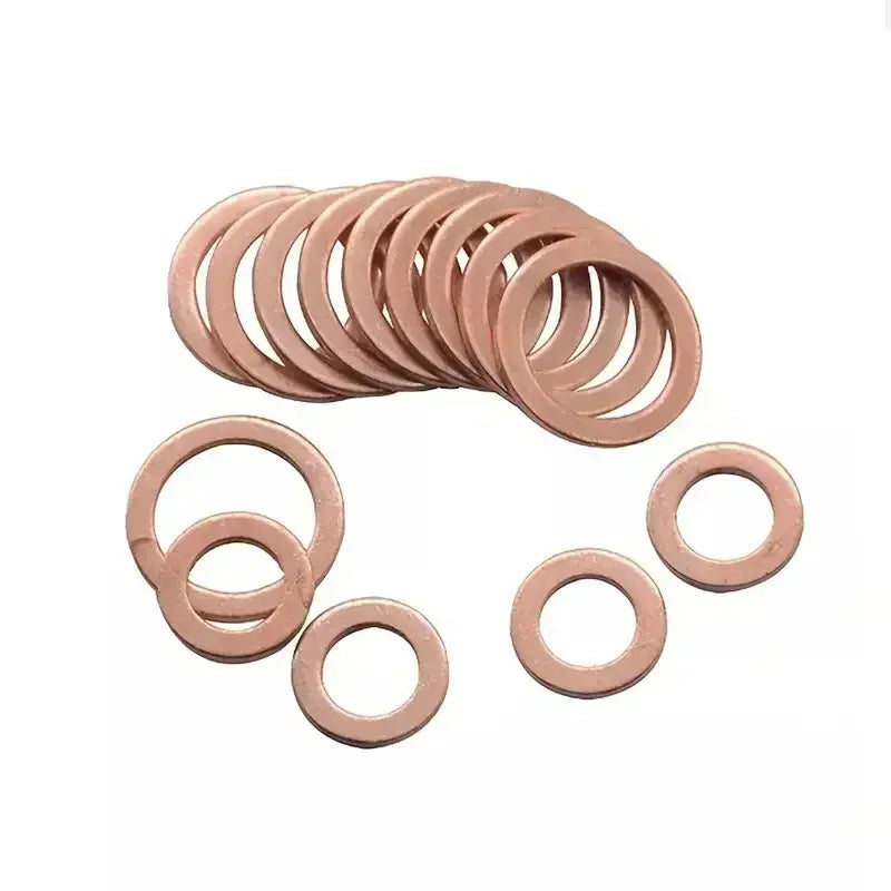 100 PCS Of Copper Washers, Washers, Nuts, And Bolts, With Box M4/M5/M6/M8/M10/M12/M14 Seal Combination Kit For Oil Pan Plugs Best Products Online