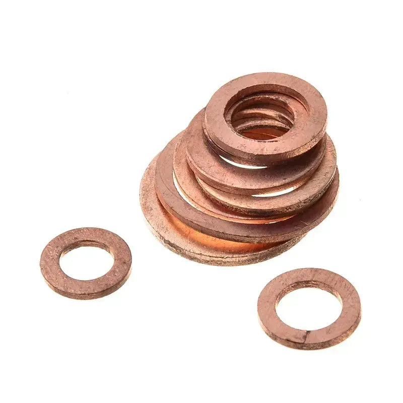 100 PCS Of Copper Washers, Washers, Nuts, And Bolts, With Box M4/M5/M6/M8/M10/M12/M14 Seal Combination Kit For Oil Pan Plugs Best Products Online