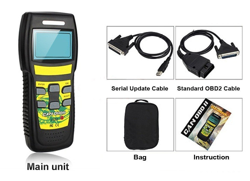 U581 MAGYAR NYELVŰ kézi autódiagnosztikai interfész OBD OBD 2 Multiprotokoll hibakódolvasó-6