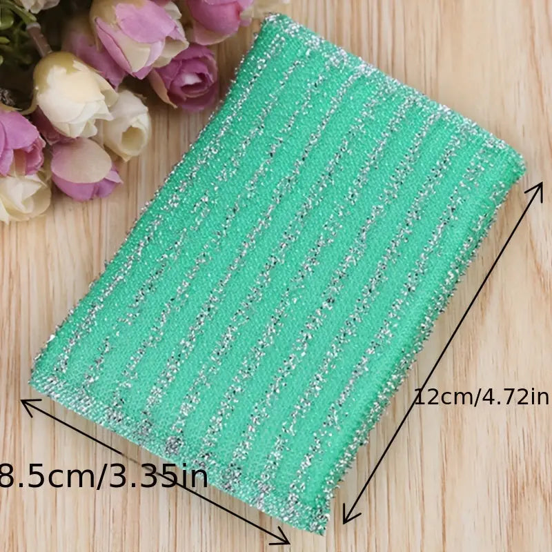 4pcs, Kitchen Dishwashing Sponge, Does Not Hurt Pot Brush Pot Artifact, Household Double-sided Cleaning Sponge Wipe, Scouring Pad, Kitchen Scrub Sponge, Cleaning Supplies, Cleaning Tool, Back To School Supplies Best Products Online
