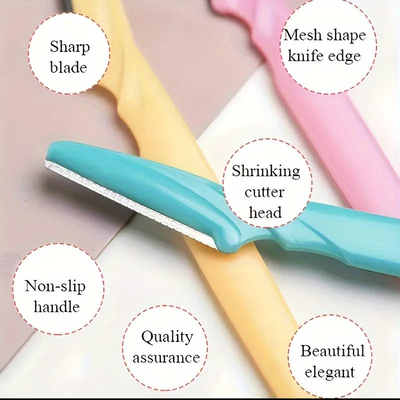 3-24pcs Eyebrow Razor Shaper Set, Facial Hair Remover Trimmer Grooming Kit for Women And Men, Stainless Steel, Non-Electric, No Battery Needed, with Various Colors for Versatility Best Products Online