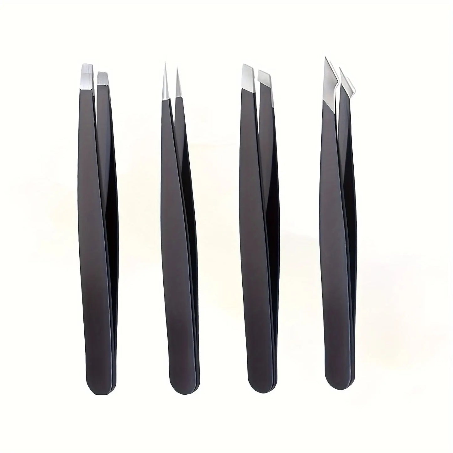 1pcs/4pcs Professional Tweezers, Precision Tweezers Kit, Slant/Pointed/Curved/Flat Tips For Eyebrow, Ingrown Hair, Splinter Removal Best Products Online