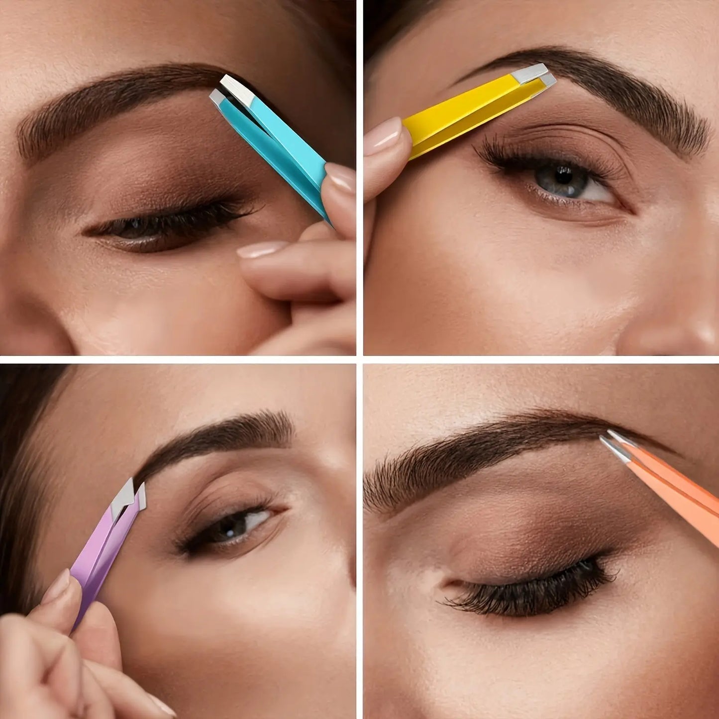1pcs/4pcs Tweezers For Eyebrows, Slant Tip/ Angled Tip Eyebrow Tweezers, Precision For Eyebrows Facial Hair, Ingrown Hair Best Products Online