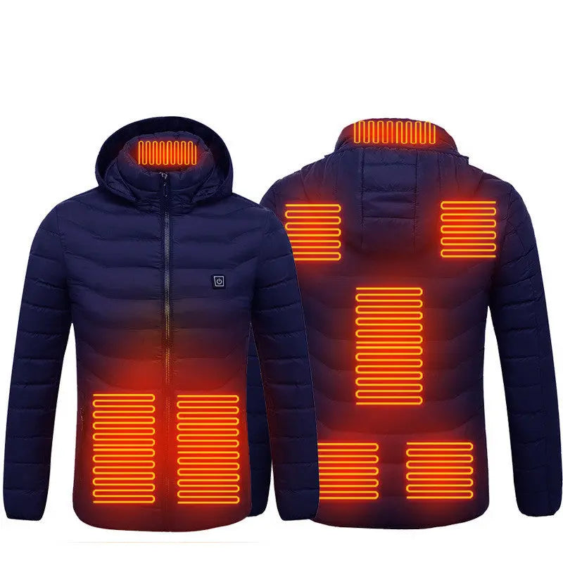 New Heated Jacket Coat USB Electric Jacket Cotton Coat Heater Thermal Clothing Heating Vest Men's Clothes Winter Wholesale Best Products Online