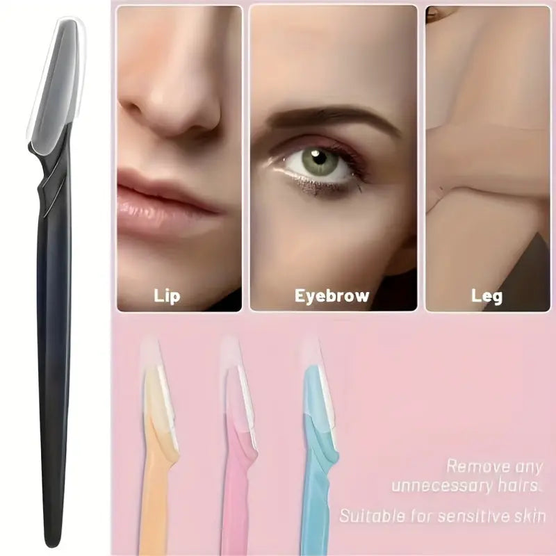 3-24pcs Eyebrow Razor Shaper Set, Facial Hair Remover Trimmer Grooming Kit for Women And Men, Stainless Steel, Non-Electric, No Battery Needed, with Various Colors for Versatility Best Products Online