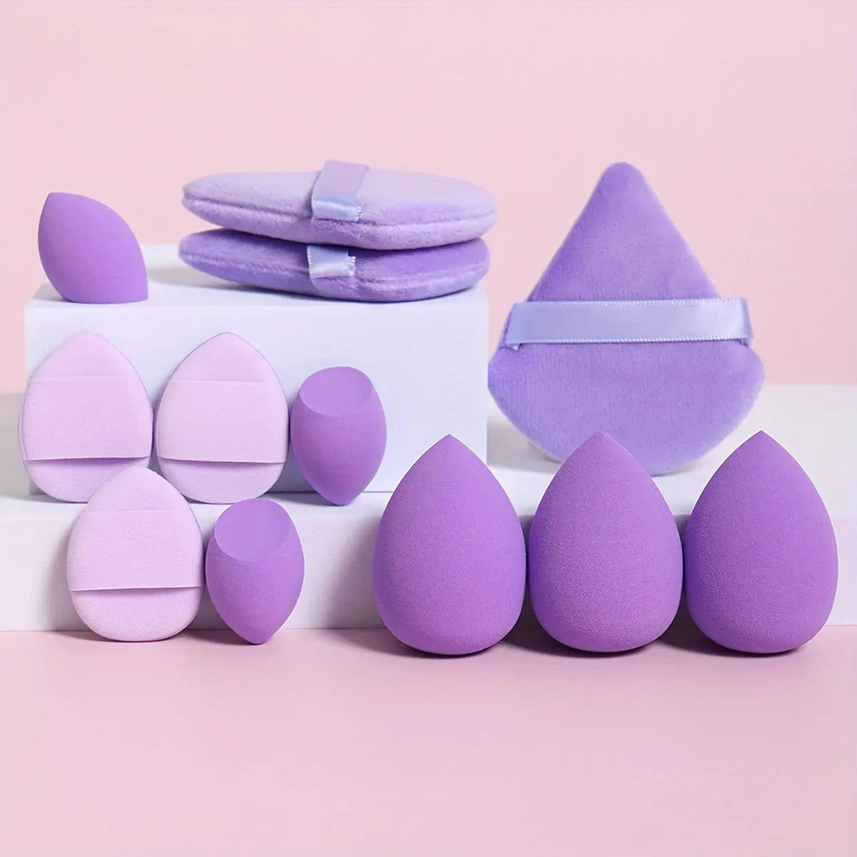 12-Piece All-Purpose Makeup Sponge Puff Set, Includes 3 Powder Puffs, 3 Mini Air Cushion Puffs, 3 Beauty Blenders & 3 Mini Beauty Blenders, Ideal For All Skin Types Best Products Online