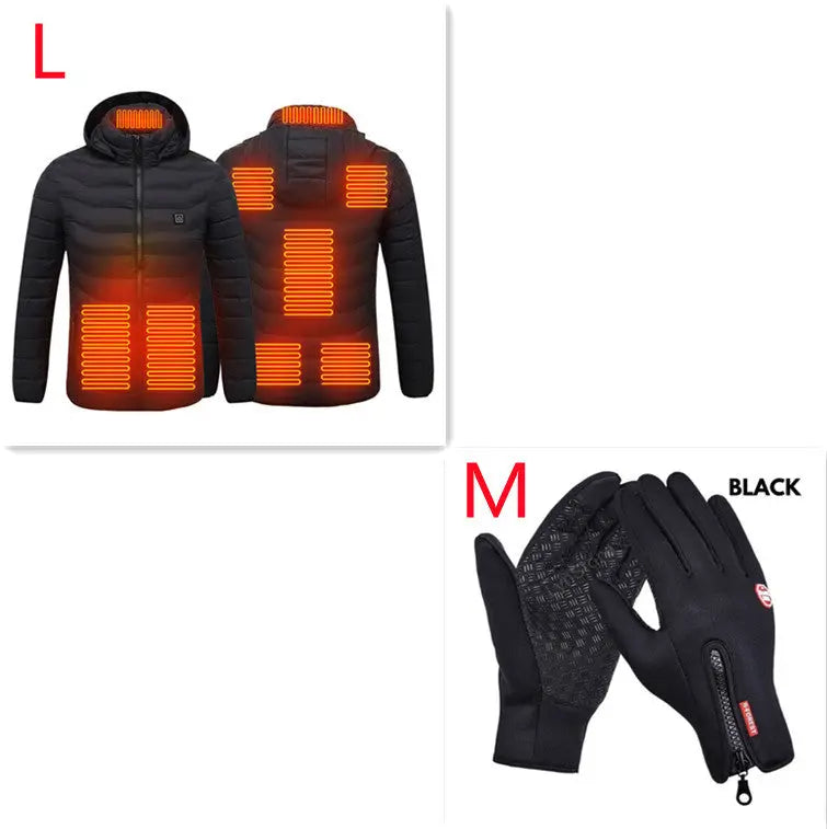 New Heated Jacket Coat USB Electric Jacket Cotton Coat Heater Thermal Clothing Heating Vest Men's Clothes Winter Wholesale Best Products Online