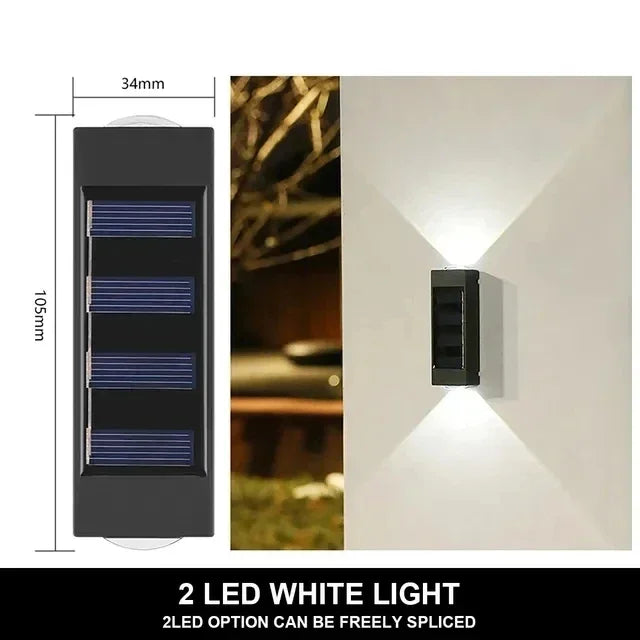 1pc 2/4/6/8/10/12LEDs Solar LED Wall Lights, Outdoor Wall Lamp For Garden, Patio, Ambient Light