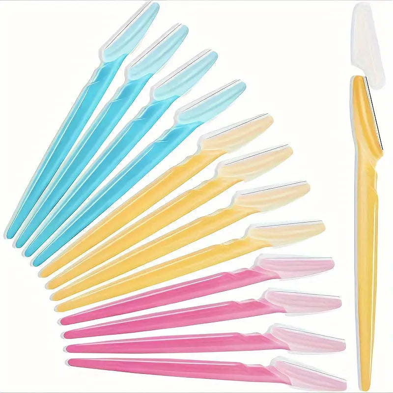 3-24pcs Eyebrow Razor Shaper Set, Facial Hair Remover Trimmer Grooming Kit for Women And Men, Stainless Steel, Non-Electric, No Battery Needed, with Various Colors for Versatility Best Products Online