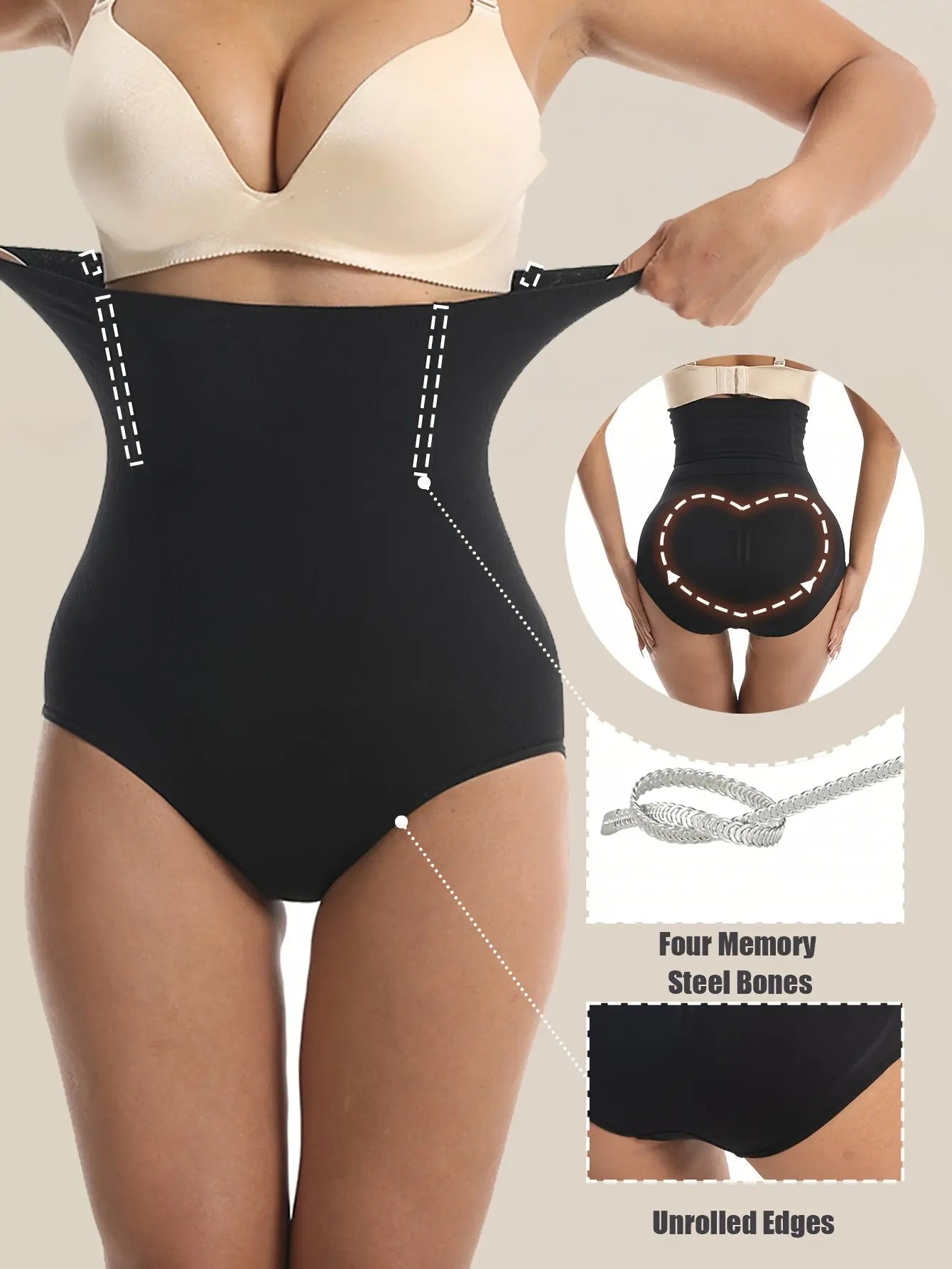 1 Pcs High Waist Shaping Panties Waist Trainer Body Shaper Tummy Sheath Woman Flat Belly Control Panties Hip Butt Lifter Briefs Panty Women Underwear Shapewear Best Products Online