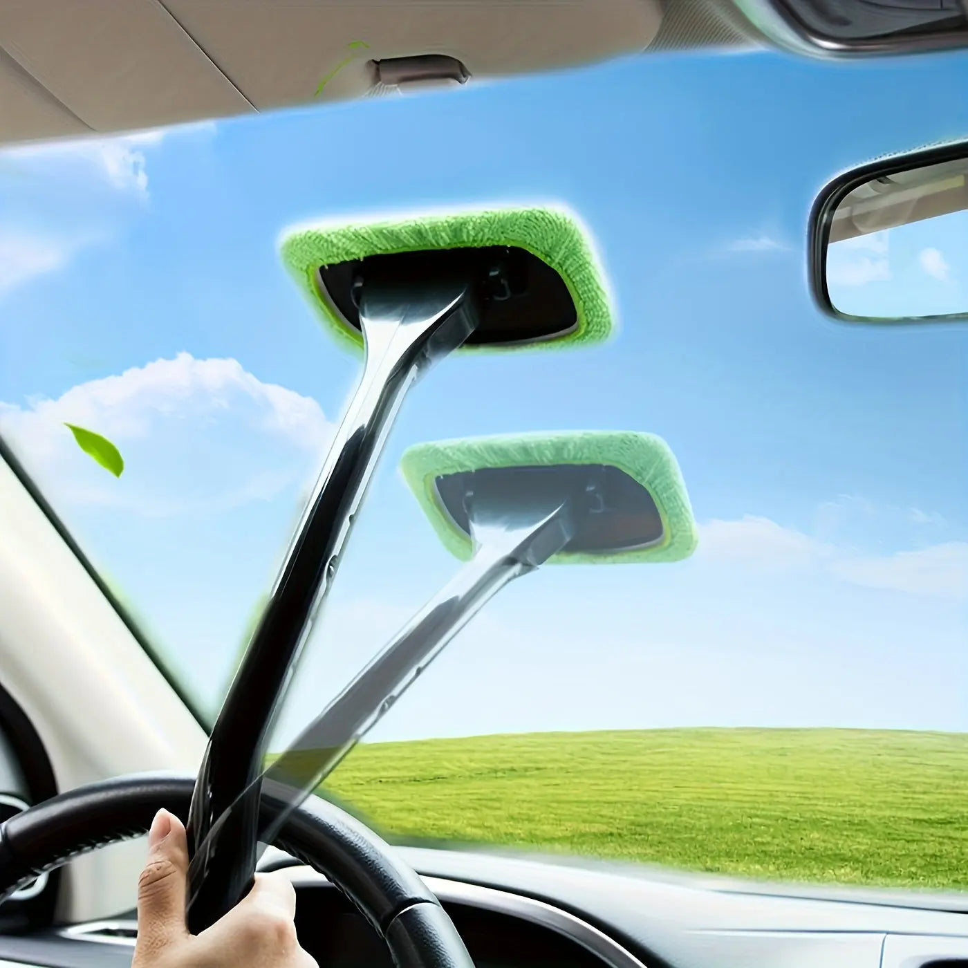 1 Set of Windshield Cleaning Brush Kit with Brush Rod/1 Simple Windshield Cleaning Brush Cloth, Easy-To-Use Wiping Tool for Cleaning And Protecting Your Windshield-Car Window Brush,Car Cleaning Wipe,Clear Car Washing Equipmen Best Products Online