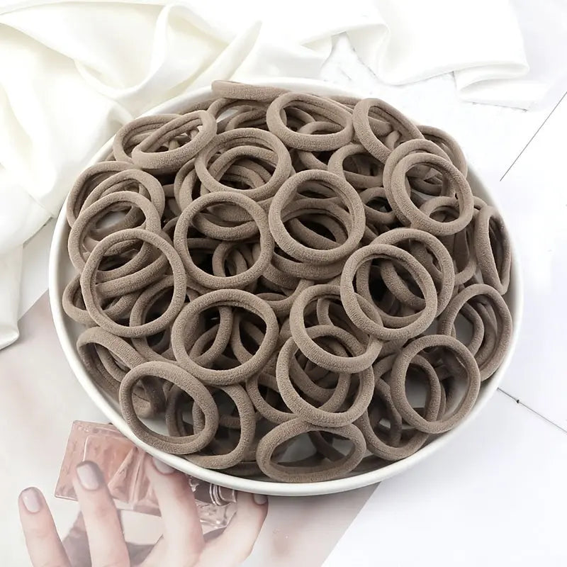 50pcs/Set Essential Solid Color Elastic Hair Bands - 4cm Wide Simple Hair Ties for Women, Ponytail Holders, Hair Ropes, and Styling Accessories - Soft, Durable, and Easy to Use Best Products Online