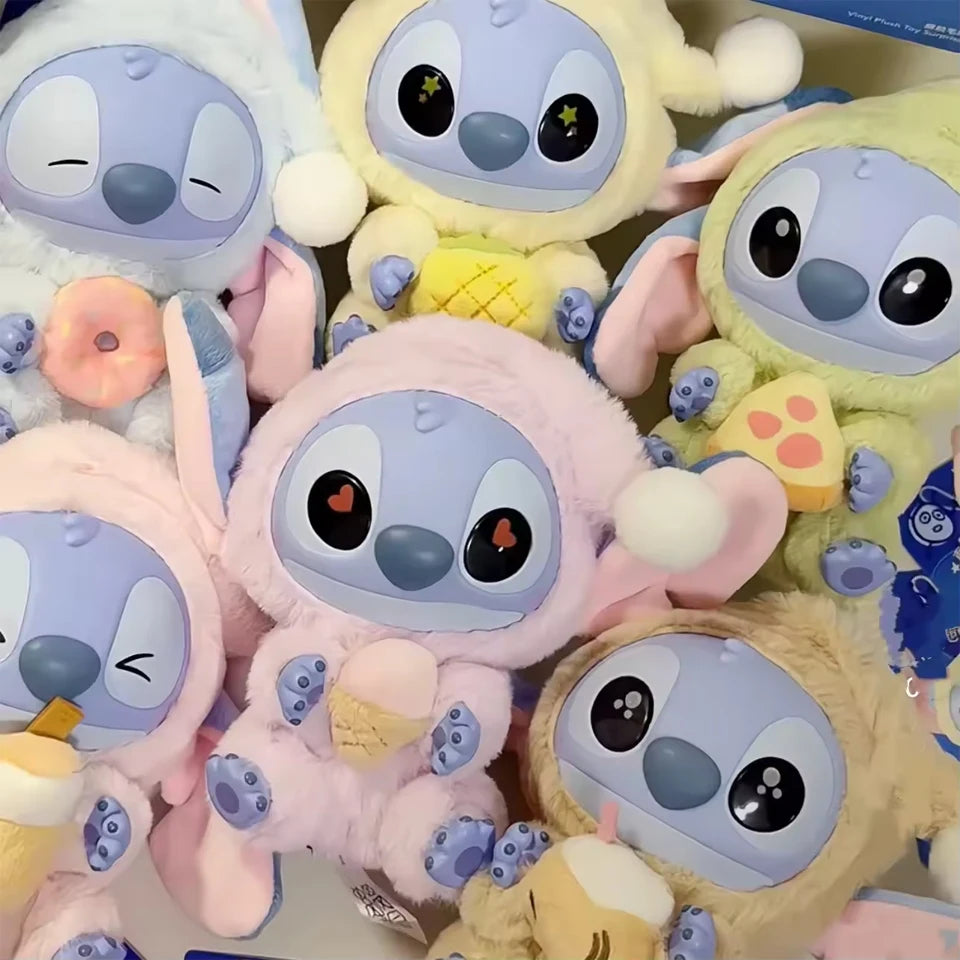 Miniso Disney Stitch Eat Something Before Sleep Blind Box Mystery Bag Vinyl Plush Doll Toys Pendant Surprise The Monsters Gifts