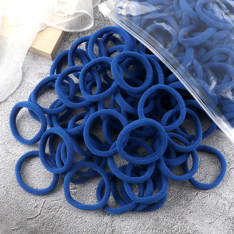 50pcs/Set Essential Solid Color Elastic Hair Bands - 4cm Wide Simple Hair Ties for Women, Ponytail Holders, Hair Ropes, and Styling Accessories - Soft, Durable, and Easy to Use Best Products Online