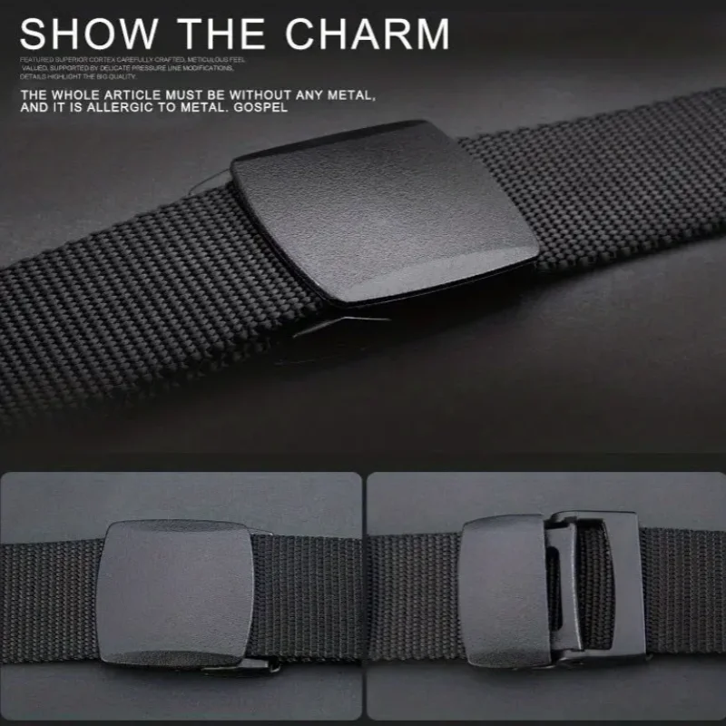 Nylon Military Tactical Men Belt 2 Pack Webbing Canvas Outdoor Web Belt with Plastic Buckle gift for Men