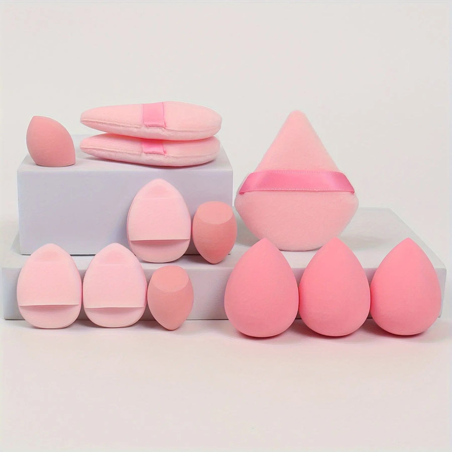 12-Piece All-Purpose Makeup Sponge Puff Set, Includes 3 Powder Puffs, 3 Mini Air Cushion Puffs, 3 Beauty Blenders & 3 Mini Beauty Blenders, Ideal For All Skin Types Best Products Online