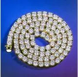 ROCK 4 MM One Row Tennis Chain | 960012 Lilac Quartz